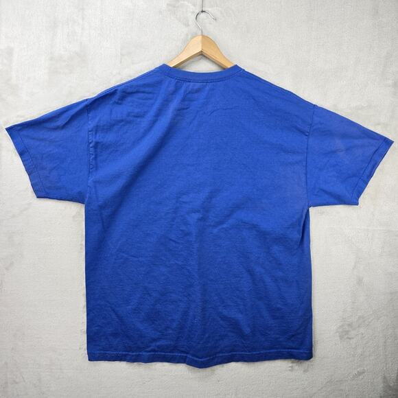 Vintage Volcom Shirt Mens XXL Blue Y2K Skater Surf Grunge Multi Logo Splatter - Picture 4 of 7